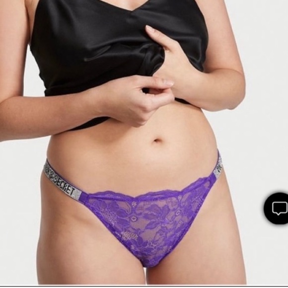 Victoria’s Secret Purple Bombshell Shine Strap Bikini Panty NWOT - Picture 2 of 6